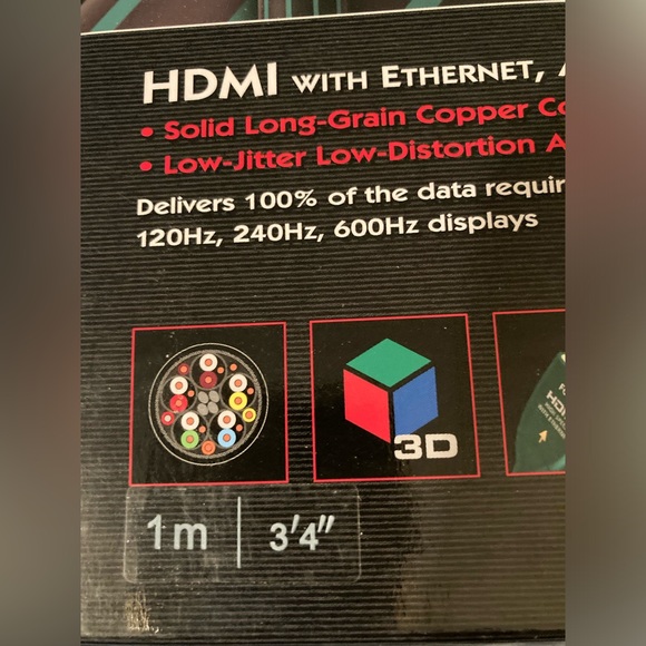 NWT Audioquest Forest HDMI with ethernet, audio return and 3D new in box… - Picture 5 of 10